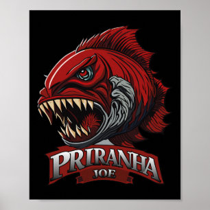 Funny Piranha-joe Lover Geschenke Perfekt Apparel Poster