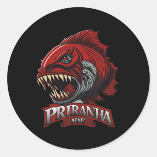 Funny Piranha-joe Lover Geschenke Perfekt Apparel Runder Aufkleber