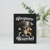 Funny Pirate bereitet sich auf den Transport vor Postkarte (Stehend Vorderseite)