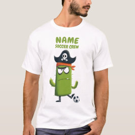 Funny Pirate Cactus Soccer Crew | Individuelle Spo T-Shirt