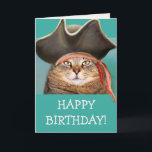 Funny Pirate Cat Birthday Karte<br><div class="desc">Hey,  Matey! Fun-Karte mit einem Piraten-Kätzchen und einem großen Geburtstagsgruß. Personalisieren Sie die Nachricht,  um eine eigene Karte zu erstellen. Vielen Dank,  dass du gesucht hast! Cat Foto ©Christine Greenspan</div>