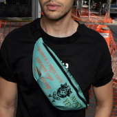 Funny Pirate Cat/Crossed Fish Bone Retro Style Bauchtasche