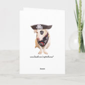 Funny Pirate Cat Karte (Rückseite)