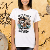 Funny Pirate Cat Lassen Sie uns reden wie ein Purr T-Shirt