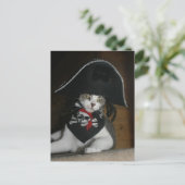 Funny Pirate Cat Postkarte (Stehend Vorderseite)
