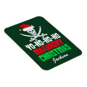 Funny Pirate Christmas Pun Yo Ho Ho Ho Magnet (Rechte Seite)