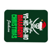 Funny Pirate Christmas Pun Yo Ho Ho Ho Magnet (Horizontal)
