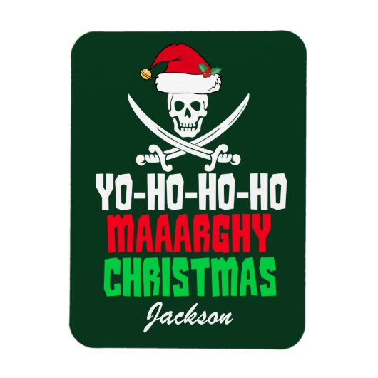 Funny Pirate Christmas Pun Yo Ho Ho Ho Magnet (Vertikal)