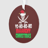 Funny Pirate Christmas Pun Yo Ho Ho Ho Ornament (Vorderseite)
