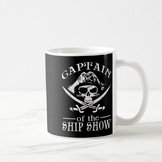 Funny Pirate Design Captain Ship Show Boati Kaffeetasse (Rechts)