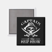 Funny Pirate Design Captain Ship Show Boati Magnet (Vorderseite/Rückseite)