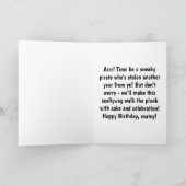 Funny Pirate Dinosaur Bitthday Karte (Innenseite)