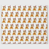 Funny Pirate Dog with Toy Sword Geschenkpapier (Flach)