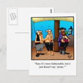 Funny "Pirate Fashion" Spaß Postcard Postkarte (Vorne/Hinten)