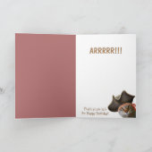 Funny Pirate Fat Cat Geburtstag Karte (Innenseite)