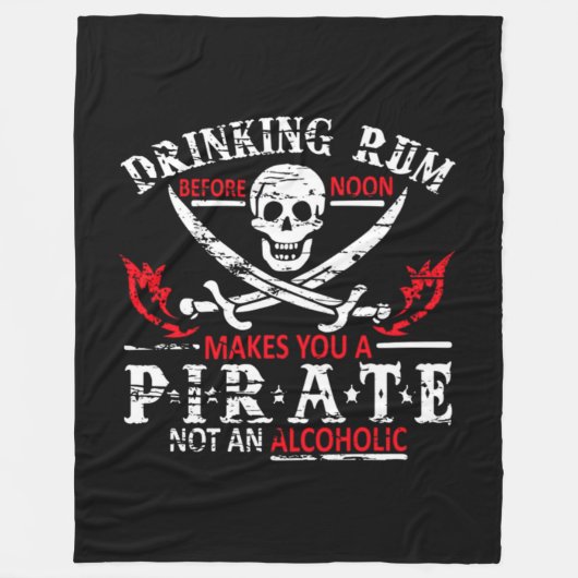 Funny Pirate Geschenke Fleecedecke (Vorderseite)