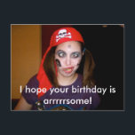 Funny Pirate Happy Birthday Postcard, Postcross Postkarte<br><div class="desc">Ich hoffe,  dein Geburtstag ist erfreulich! Dieses lustige Happy Birthday Gruß Postcard ist ideal für Familie,  Freunde,  Postcross und Postcard United.</div>