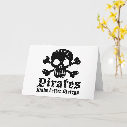 Funny Pirate Karte (Gelbe Blume)
