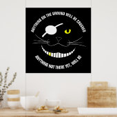 Funny Pirate lächelt Katze mit einem Augenpflaster Poster (Küche)