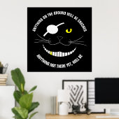 Funny Pirate lächelt Katze mit einem Augenpflaster Poster (Heimbüro)