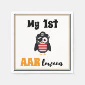 Funny Pirate Mein 1. Halloween Trick oder Treat Ba Serviette (Vorderseite)