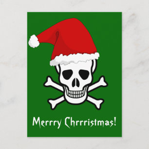 Funny Pirate Merry Christmas Gruß Arrgh Matey Feiertagspostkarte