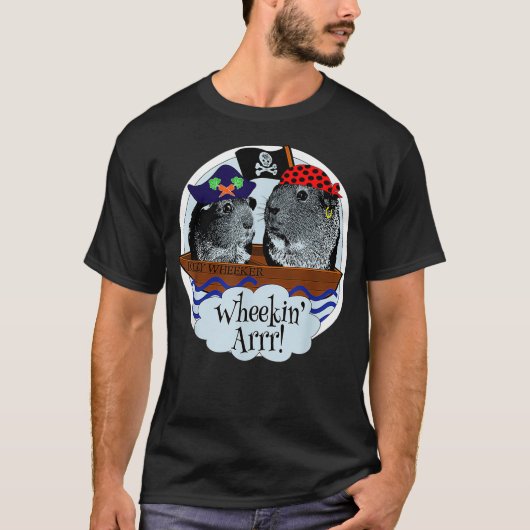 Funny Pirate Niedliche Guinea Pigs Wheek Squad Spr T-Shirt (Vorderseite)