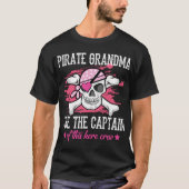 Funny Pirate Oma bin ich der Kapitän hier T-Shirt (Vorderseite)