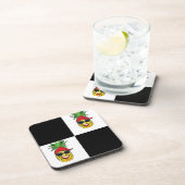 Funny Pirate Pineaple Getränkeuntersetzer (Rechte Seite)