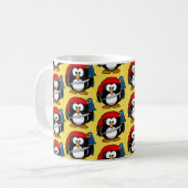 Funny Pirate Pinguin Kaffeetasse (Vorderseite Links)