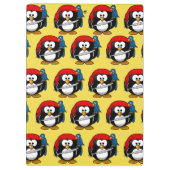Funny Pirate Pinguin Klemmbrett (Rückseite)