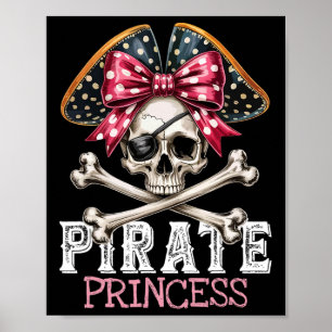 Funny Pirate Princess Coquette Bow Halloween Costu Poster