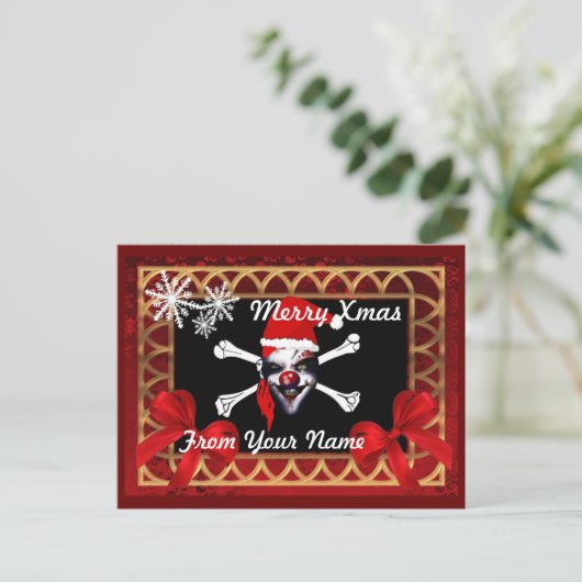 Funny Pirate Skull personalisierte Weihnachten (Stehend Vorderseite)