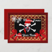 Funny Pirate Skull personalisierte Weihnachten (Vorne/Hinten)