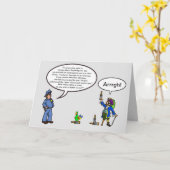 Funny Pirate und Policeman Grußkarte Karte (Gelbe Blume)