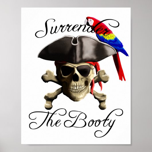 Funny Pirate Verzicht auf den Hintern Poster (Vorne)