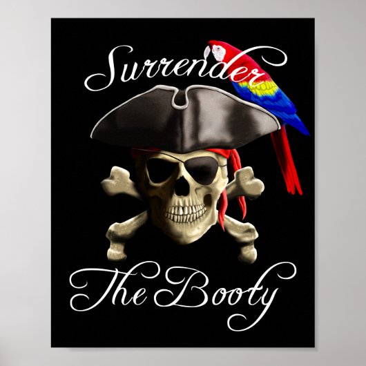 Funny Pirate Verzicht auf den Hintern Poster (Vorne)