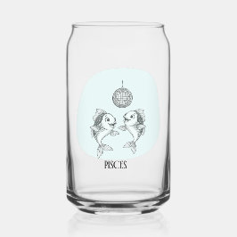 Funny Pisces Zodiac Disco Fish Drinkware Set Dosenglas