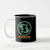 Funny Pisces Zodiac Star Sign Astrologie Geburtsta Zweifarbige Tasse (Links)