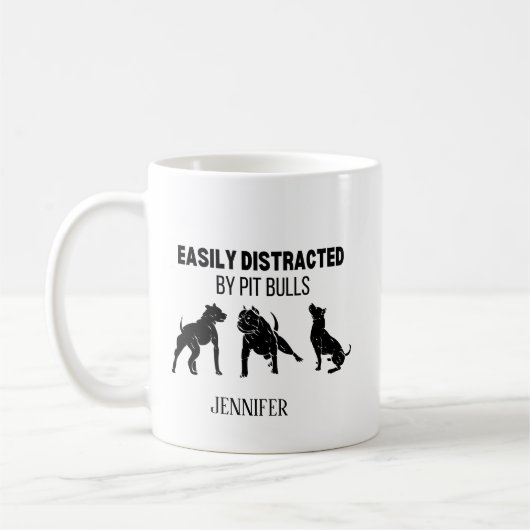 Funny Pit Bull Dog Breed Kaffeetasse (Links)