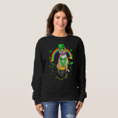 Funny Pit Bull Leprechaun Kleeblatt St Patrick's D Sweatshirt (Vorne ganz)