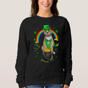 Funny Pit Bull Leprechaun Kleeblatt St Patrick's D Sweatshirt