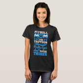 Funny Pit Bull Mama Angepasst T-Shirt (Vorne ganz)