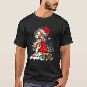 Funny Pit Bull Weihnachten I Liebe Mama Tattoo Xma T-Shirt