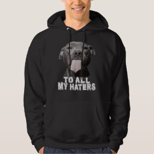 Funny Pitbull an alle meine Hater Pitbull Hund Lov Hoodie