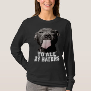 Funny Pitbull an alle meine Hater Pitbull Hund Lov T-Shirt