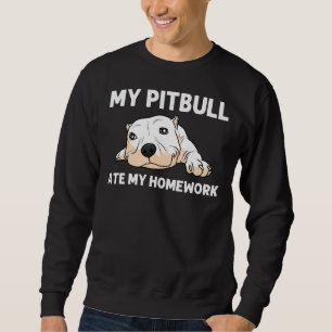 Funny Pitbull for Kids Boys Girls Pet Canine Dog A Sweatshirt