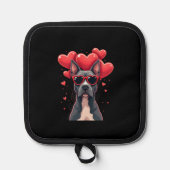 Funny Pitbull Heart Valentines Day Dog Dad Mom Gif Topflappen (Vorderseite)