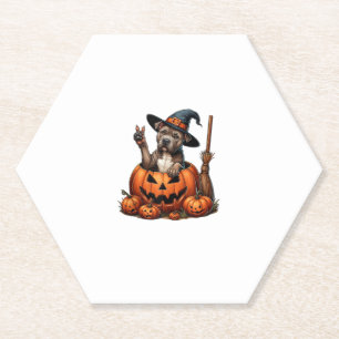 Funny Pitbull Hexch Pumpkin Dog Halloween Mens Wom Untersetzer