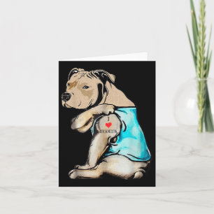 Funny Pitbull Hund I Liebe Grandpa Tattoo Funny Gr Karte